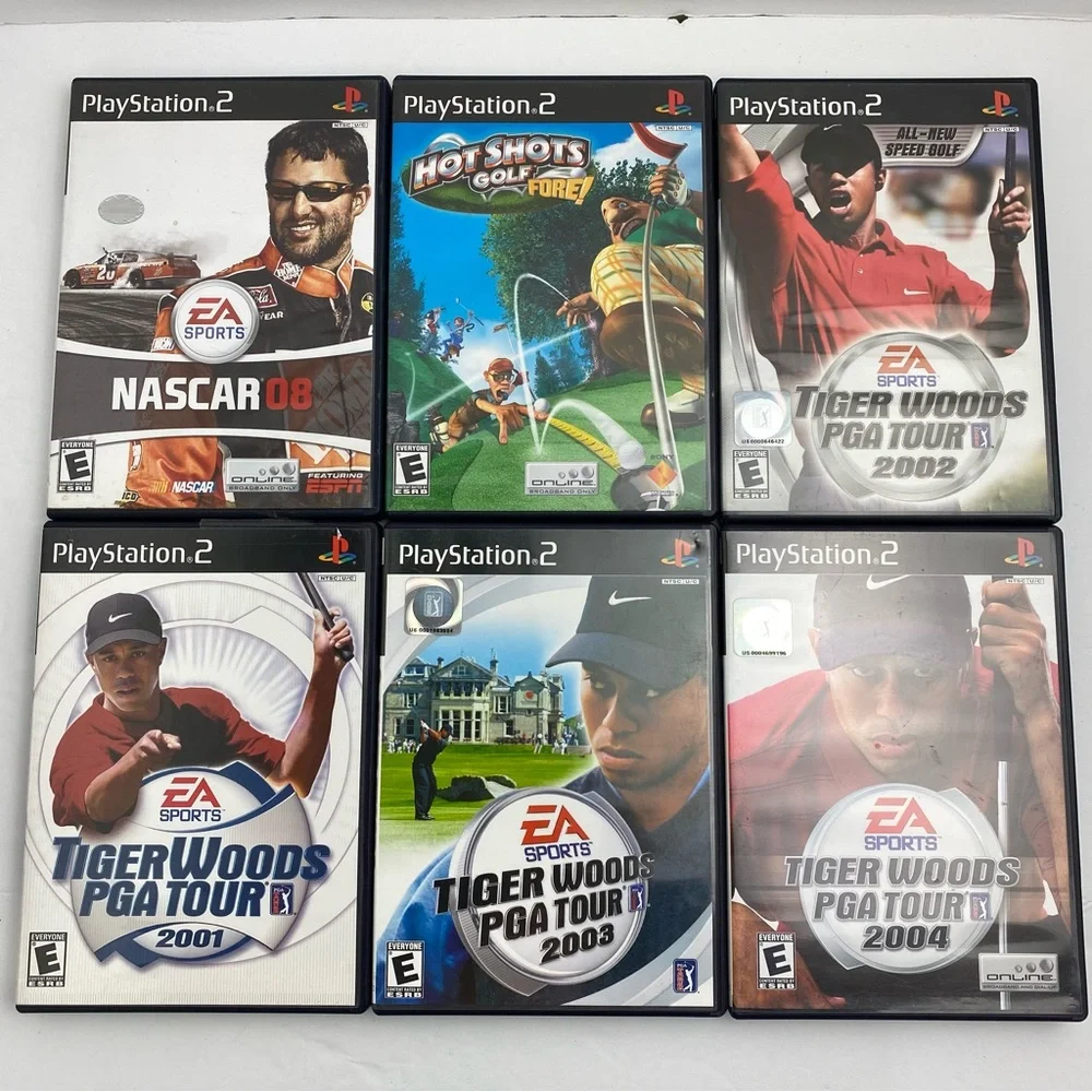 PS2 Sports Game Bundle (16) NFL Madden NCAA NBA NHL PGA NASCAR Untested